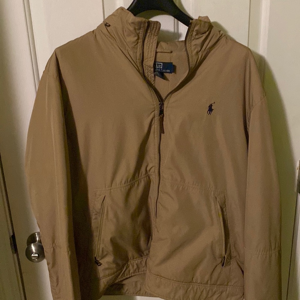 Polo Ralph Lauren jacket with zip up collar hood. Classic polo jacket.